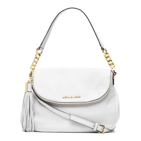 michael kors medium optic white bedford tassel leather shoulder bag|Michael kors bedford tassel bag + FREE SHIPPING .